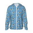 thumbnail image 1 of KLL Imprimé Amoureux des Dauphins Hommes Femmes UPF 50+ Protection Solaire Veste à Capuche Manches Longues Pêche Randonnée Performance Chemise-Moyen, 1 of 7