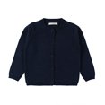 thumbnail image 2 of CONGMI Little Girls Long Sleeve Button Uniform Cardigan Toddler Sweater Shrug Black, 3T, 2 of 2