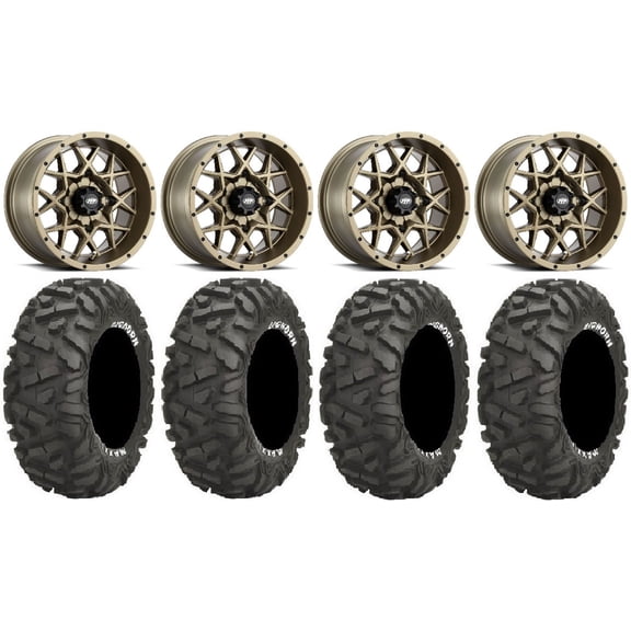 ITP Hurricane 14" Wheels Bronze 30" BigHorn Tires Can-Am Commander Maverick Renegade Outlander Defender