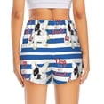 thumbnail image 2 of Lsque Bulldog Friend Printed Women's Running Shorts with Liner Pockets,Elastic Quick Dry Workout Athletic Gym Yoga Shorts,Womens High Waist Shorts-, 2 of 9