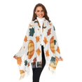 thumbnail image 3 of FORMRS Womens Scarf Winter Soft Long Big Warm Shawls Wrap Tassel Scarves, Pumpkins Pattern, 3 of 9