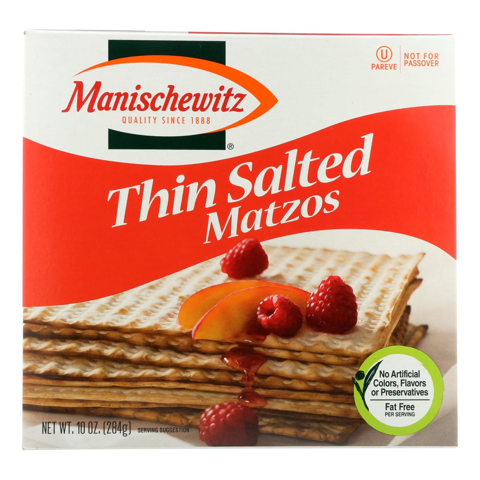 Manischewitz Thin Matzo Cracker Salted Case of 12 10 oz