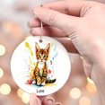 thumbnail image 4 of Personalized Chausie Hybrid Cat Christmas Ornament, Customized Ornament with Cat Name, Christmas Ornament, Gift for Mother's day, Father's day, Christmas, Birthday, Gift for Cat Lover, 4 of 5
