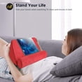 thumbnail image 6 of Tablet Pillow Holder Stand Book Rest Reading Support Cushion For Home Bed Sofa Multi-Angle Soft Pillow Lap Stand, Purple, 6 of 12