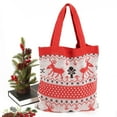 thumbnail image 3 of Spencer Tote Bag for Women, Lightweight Christmas Tote Holiday Santa Claus Xmas Tree Elk Pattern Grocery Shopping Bag Handbag, 3 of 9