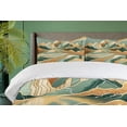 thumbnail image 4 of Ambesonne Mid Century Modern Boho Duvet Cover Set, Landscape, Queen, Amber Teal Burnt Orange, 4 of 6