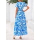 thumbnail image 2 of Vestido PRETTYGARDEN Verano 2025 Bohemio Floral Azul XL, 2 of 4