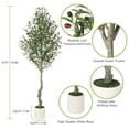 thumbnail image 3 of 6ft artificial olive tree (2 pcs) - curved design para home o oficina decor, 3 of 5