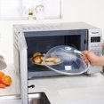 thumbnail image 2 of 1 cubierta para salpicaduras de microondas, cubierta para microondas para alimentos sin BPA, tapa protectora contra salpicaduras de microondas con asa y orificios de ventilación de vapor ajustables qu, 2 of 3