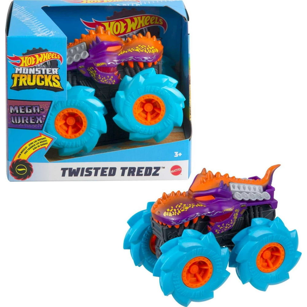 Hot Wheels Monster Trucks Mega Wrex 1:43 Scale Rev Tredz Truck Play