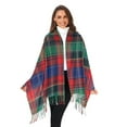 thumbnail image 3 of FORMRS Womens Scarf Winter Soft Long Big Warm Shawls Wrap Tassel Scarves, Red Green Pattern, 3 of 9