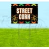 Fiesta Street Corn (18" x 24") Yard Sign, Includes Metal Step Stake