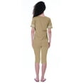 thumbnail image 2 of Moomaya Ensemble de Nuit Simple pour Femmes avec Capri en Coton 2 Pcs Chemises de Nuit-862, 2 of 6