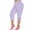 Purple, variant on Frostluinai Plus Size Capri Leggings Eyelet Embroidery High Waist Stretch Capris Pants Solid Color Slim Fit Yoga Workout Capris