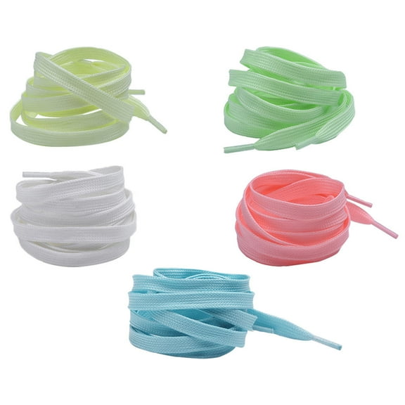 PBPBOX 5 Pairs Luminous Shoelaces Shoelace Blending Pink Luminous in the Dark