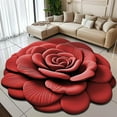 thumbnail image 4 of Antqov Flower Rug, Washable Floor mat, Home Decoration Carpet for Beautiful Flower Theme Decor, Living Room Bedroom Bathroom Area Rug, 4 of 6