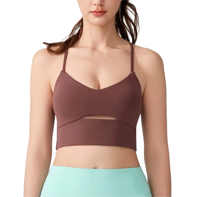 Brasier sin Varillas Mujer Sujetador Deportivo con Diseño En La Espalda para Entrenamientos En El Gimnasio y Sesiones de Yoga Grande