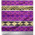 thumbnail image 1 of Soimoi Purple Velvet Fabric Geometric Kilim Printed Fabric 1 Yard 58 Inch Wide, 1 of 1