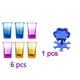 thumbnail image 1 of Copas de acrílico para vasos de vino de fiesta de 6 piezas para dispensador de vidrio, juegos para beber, soporte de cóctel, colorido kenally HA001545-02B*1+HA002284-02B*1, 1 of 6