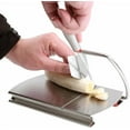 thumbnail image 2 of Stainless Steel Cheese Slicer Cutter - Multipurpose & Food with Blade, Board Accurate Size Scale for Cutting Butter Vegetables Sausage Herbs More Silver, 2 of 7