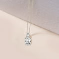 thumbnail image 3 of Lab Diamond Dangling Pendant Necklace For Women | 4 Carat IGI Certified Radiant Shape | Paloma Two Stone Dangling Lab Diamond Pendant In 18K White Gold | FG-VS1-VS2 Quality | Friendly Diamonds, 3 of 6