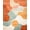 Orange, Pattern 4, variant on ODIKA 4'x6' Machine Washable Non-Slip Area Rug, Ivory Wave Patterned with Curved Lines and Subtle High Traffic Rug, Beige, 127101