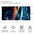 thumbnail image 2 of Starry Shark Chic Chiffon Yarn Head Scarf - Translucent Light and Breathable Silk Chiffon Scarf for Women - 180*73 Size Elegant Fashion Accessory, 2 of 6