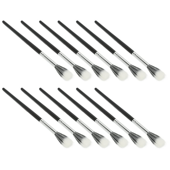 Stippling Brush, Dual Layers Bristles 12Pcs Soft Bristles Portable Makeup Brush Set For Blush