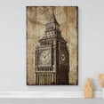 thumbnail image 2 of wall26 Canvas Print Wall Art Antique Wood Panel Big Ben British England Architecture &amp; Maps Landmark Digital Art Modern Art Decorative Scenic Urban Bohemian for Living Room, Bedroom, Office - 32&, 2 of 5