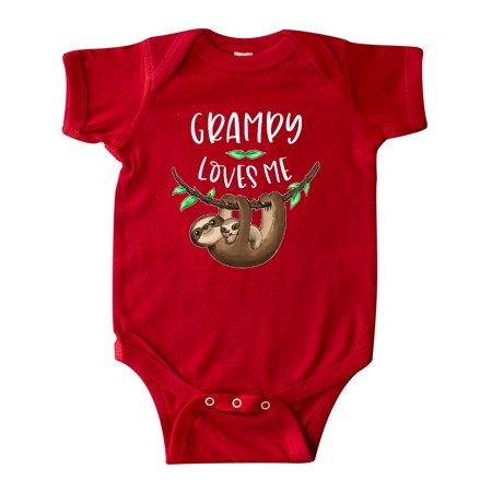

Inktastic Grampy Loves Me Cute Sloth and Baby Gift Baby Boy or Baby Girl Bodysuit