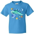 thumbnail image 3 of Inktastic Stegosaurus Space Dinosaur with Stars and Planet Youth T-Shirt, 3 of 5