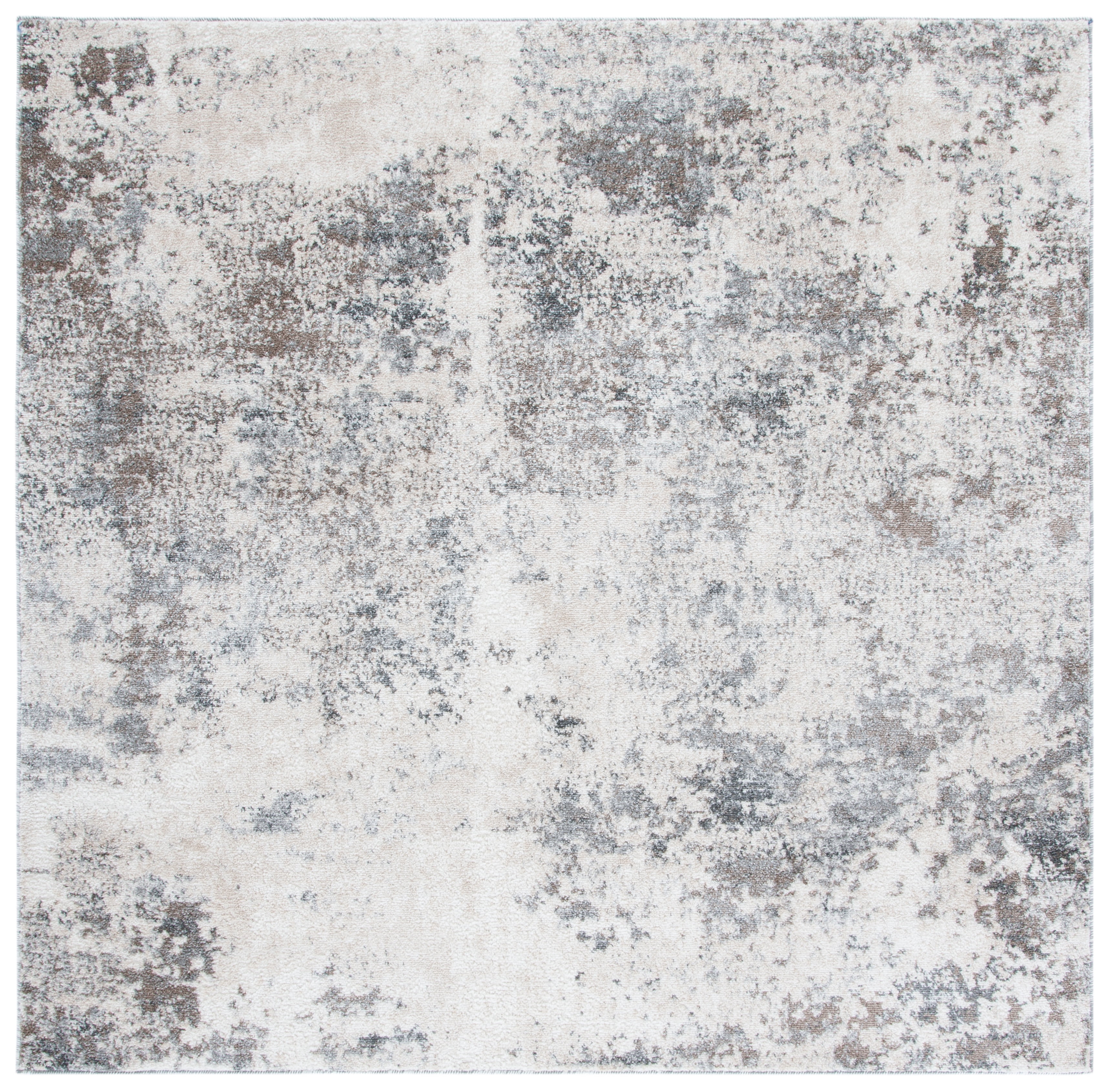 SAFAVIEH Aston Calanthia Abstract Area Rug, Ivory/Gray, 6'7" x 6'7" Square