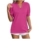 thumbnail image 2 of Fiudx Camisetas para Mujer Top de Camiseta Informal de Manga Corta con Encaje y Cuello En V a La Moda para Mujer, 2 of 3