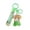 Green, variant on Acrylic Liquid Keychain Football Theme Jersey Shape Pendant with Floating Ball and Sequins 5ml Bag Charm with Strap