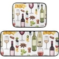 thumbnail image 7 of SKYSONIC Watercolor Wine Kitchen Rugs Set of 2, Glass Bottle Floor Runner Area Rug Washable Carpet Mat Perfect for Living Room Bedroom Entryway, 7 of 7