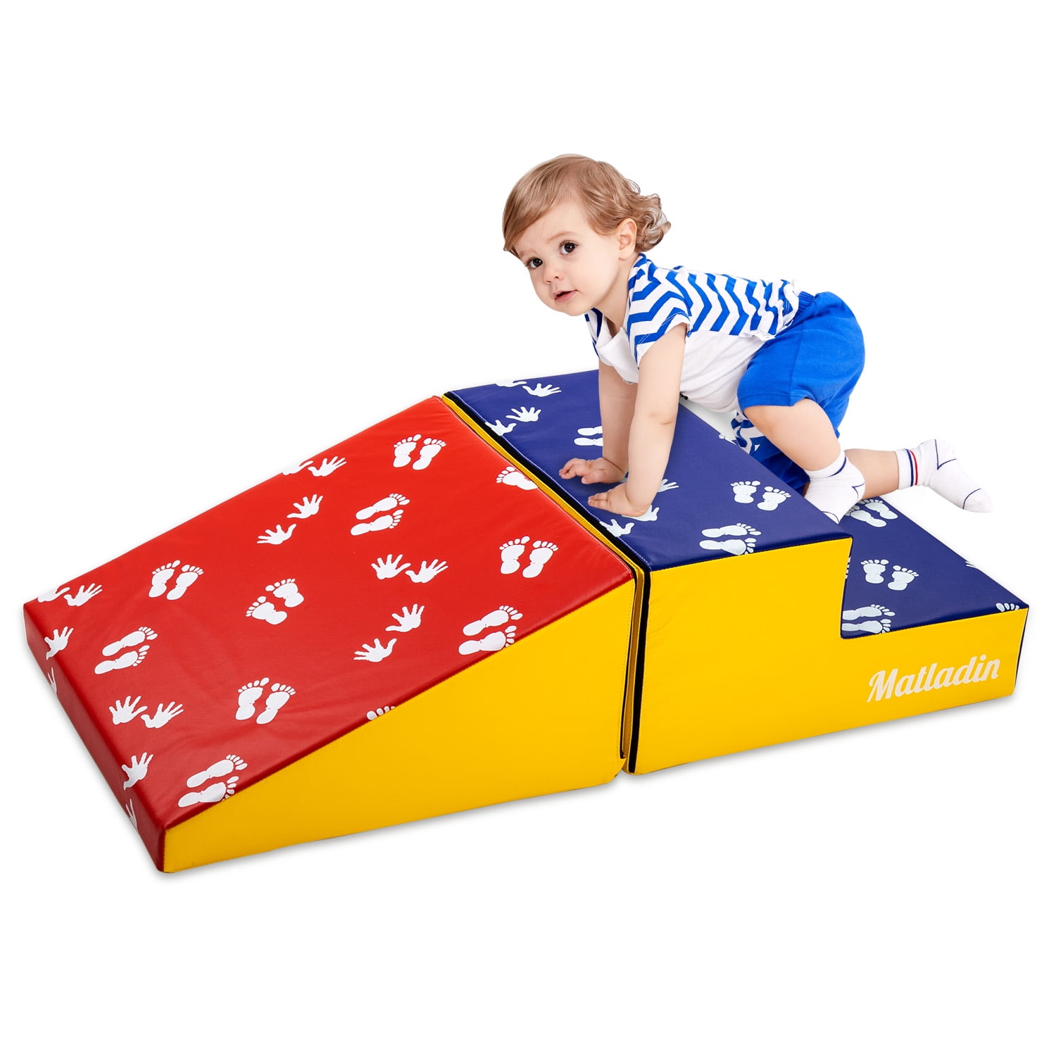 Indoor Soft Foam Climber Play Sets, Beginner Toddler Climber with Slide