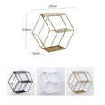 thumbnail image 2 of unbranded Estante Decorativo De Pared En Forma Hexagonal Con Doble Nivel En Hierro, 2 of 8