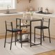 thumbnail image 5 of Juego de Mesa y 2 Sillas para Comedor - Estilo Industrial con Estantes de Almacenamiento, Asientos Tapizados en PU y Estructura de Acero Negro - Color Gris Madera, 5 of 8