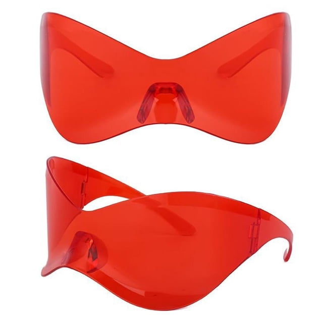 Gafas de sol Sport Y2K Goggle para exteriores Playa Senderismo Rojo