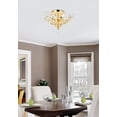 thumbnail image 2 of Orchid 4 light Dark Bronze Flush Mount Clear Royal Cut Crystal, 2 of 7