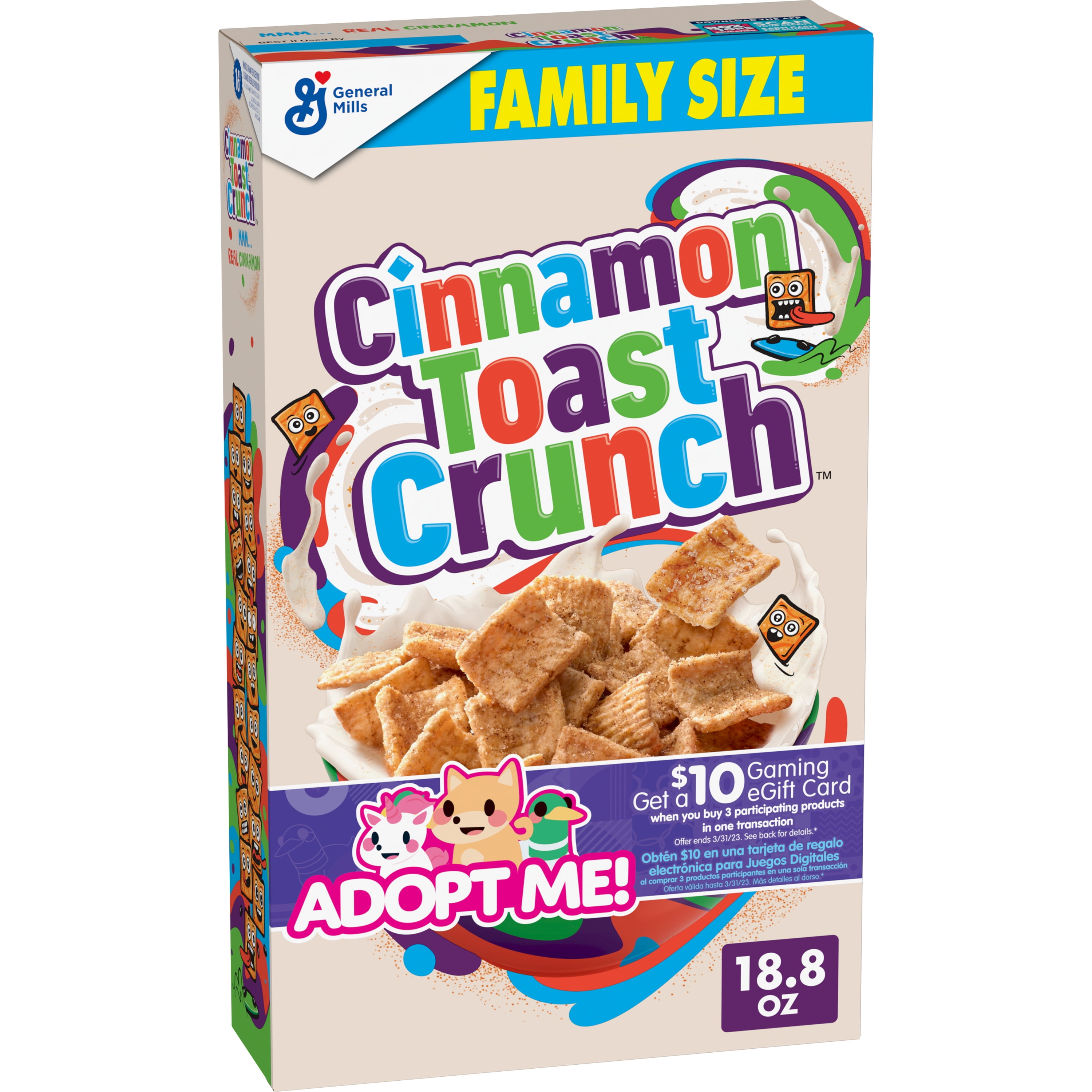 Original Cinnamon Toast Crunch Breakfast Cereal 18 8 OZ Family Size 