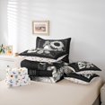 thumbnail image 6 of Homewish Halloween Skull 7 Pieces Full Size Bedding Sets,Retro Sunflowers Full Size Bed in a Bag,Gray Black,Halloween Reversible, 6 of 8