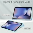 thumbnail image 3 of Dteck Case for Samsung Galaxy Tab S10+ 2024 with S Pen Holder, Smart Cover with Clear Transparent Back Flip Protective Shell for Galaxy Tab S10 Plus 12.4" SM-X820,Light Blue, 3 of 8
