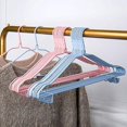 thumbnail image 4 of Perchas de metal que ahorran espacio, perchas de acero inoxidable, tendedero de doble uso húmedo y seco para colgar ropa, pantalones, camisas o accesorios (rosa), 4 of 4