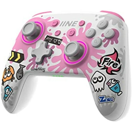 IINE Wireless Pro Controller for Nintendo Switch/Oled Support Amiibo Can Wake Up Consloe,Pink