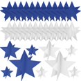 thumbnail image 1 of Centros de mesa con forma de estrella Sinload, 45 unidades, decoración de estrellas en 3D, color azul marino, 1 of 7