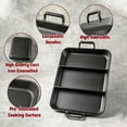 thumbnail image 3 of Onlyfire Pre-Seasoned Cast Iron Skillet 16 Inch Griddle Pan with Nonstick Perforated Grill Surface and Dual Handles for All Stovetops, 3 of 7