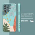 thumbnail image 3 of Funda para Samsung Galaxy A91 A73 A72 A71 A52 A51 A33 A31 A02S AO3S 4G 5G Color líquido funda de silicona plantas hoja arte, 3 of 5