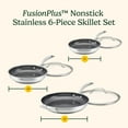 thumbnail image 4 of Cuisinart FusionPlus™ 6‑Piece Stainless Steel Non‑Stick Fry Pan Set, 8", 10", 12" Skillets with Lids, PFAS‑Free, Induction Ready Cookware (FPS‑6SSCRC), 4 of 10