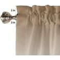 thumbnail image 5 of Brown and Grey Ombre Window Curtains 63 Inch Length, Gray Gradient Rod Pocket Window Treatment Kitchen Drapes for Bedroom, Cafe, Living Room, 2 Panels, 42 W x 63 L, 5 of 5